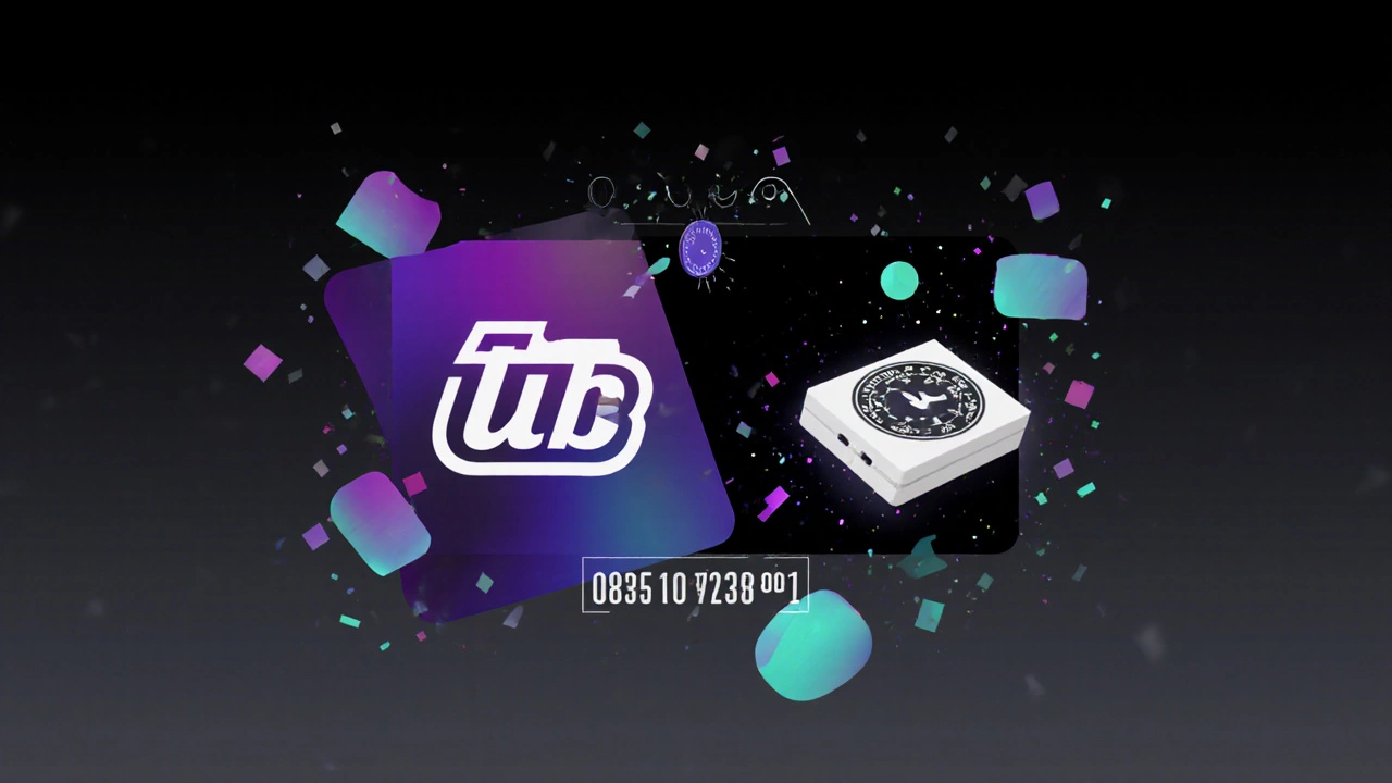 Анимированный рекламный баннер в соцсети с динамичными геометрическими формами и брендированным продуктом.