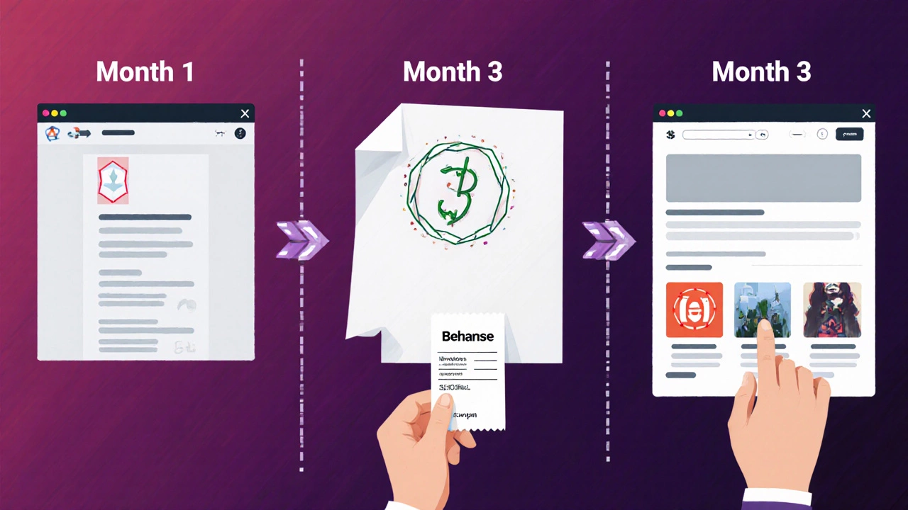 Визуальная хронология прогресса от первого дизайна к первому портфолио.