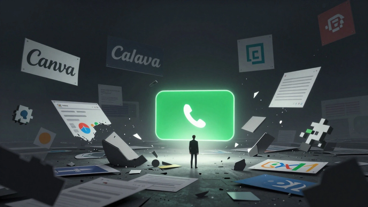 Дизайнер стоит среди рушащихся баннеров, а впереди светится эффективная кнопка как символ стратегического дизайна.