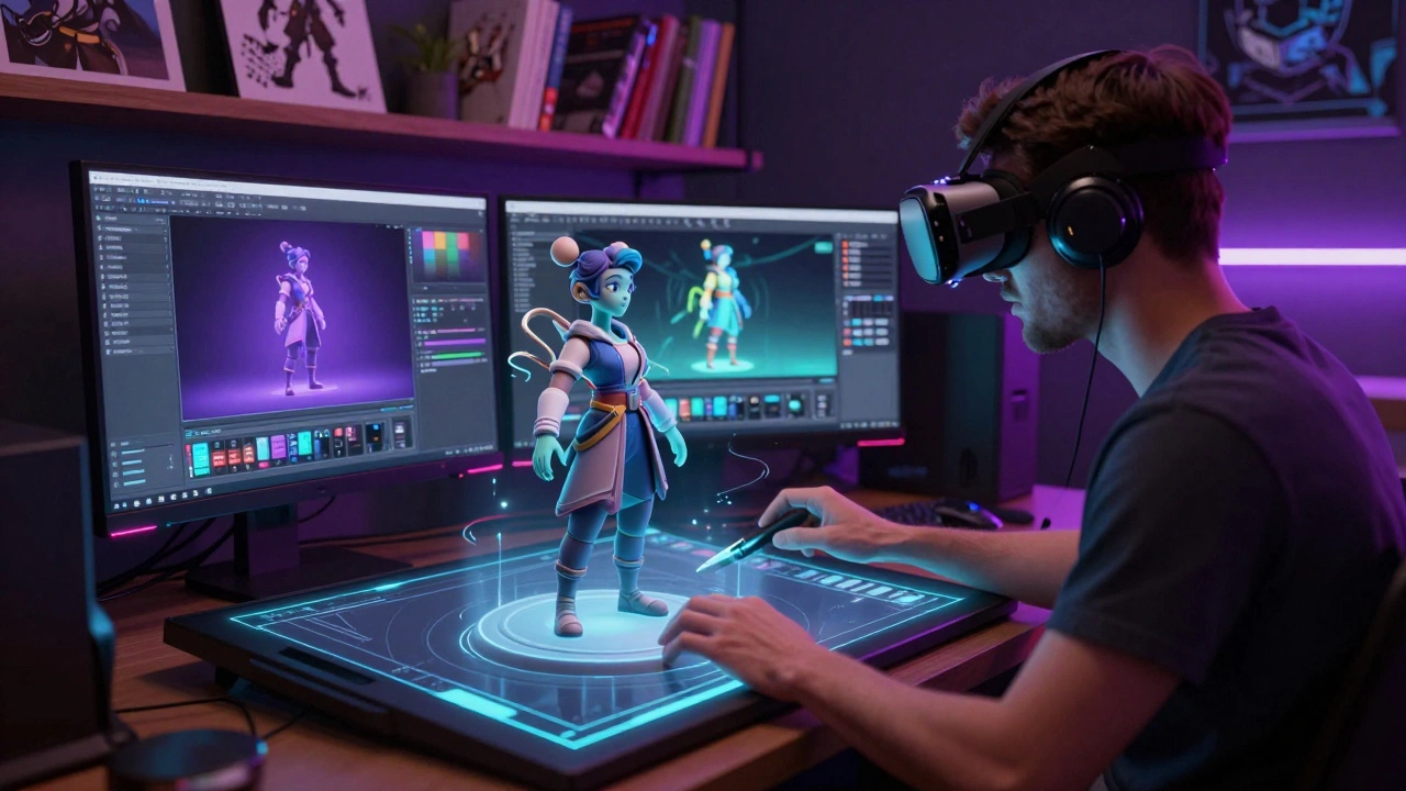 Создание 3D-персонажа для видеоигры в современной студии