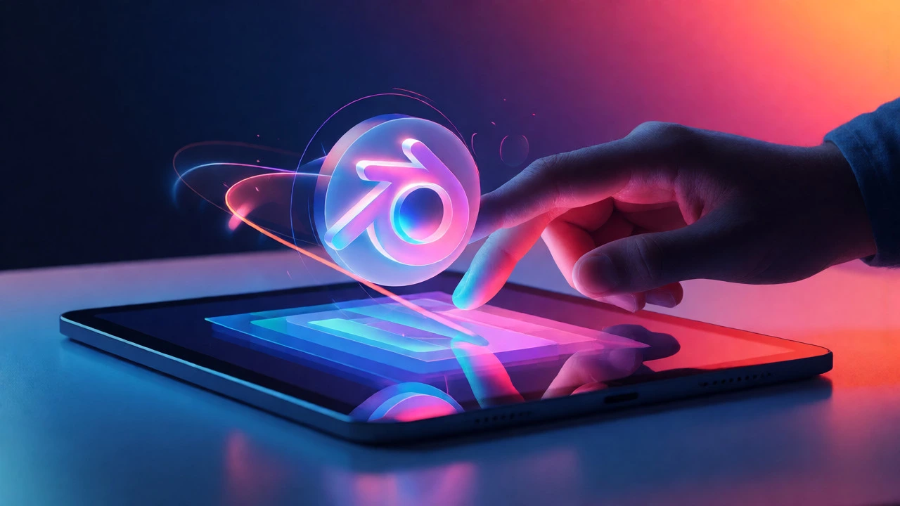 Дизайнер создает 3D-элементы и микроанимации для интерфейса